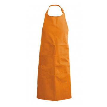 Tablier a bavette couleur orange
