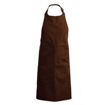 Tablier a bavette couleur marron