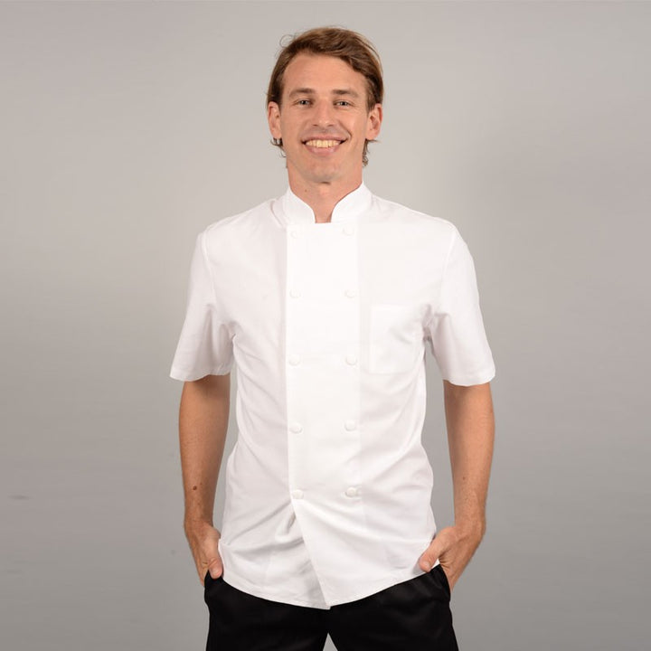 Veste de Cuisine Coton 100% Toile face, boutons asymétrique