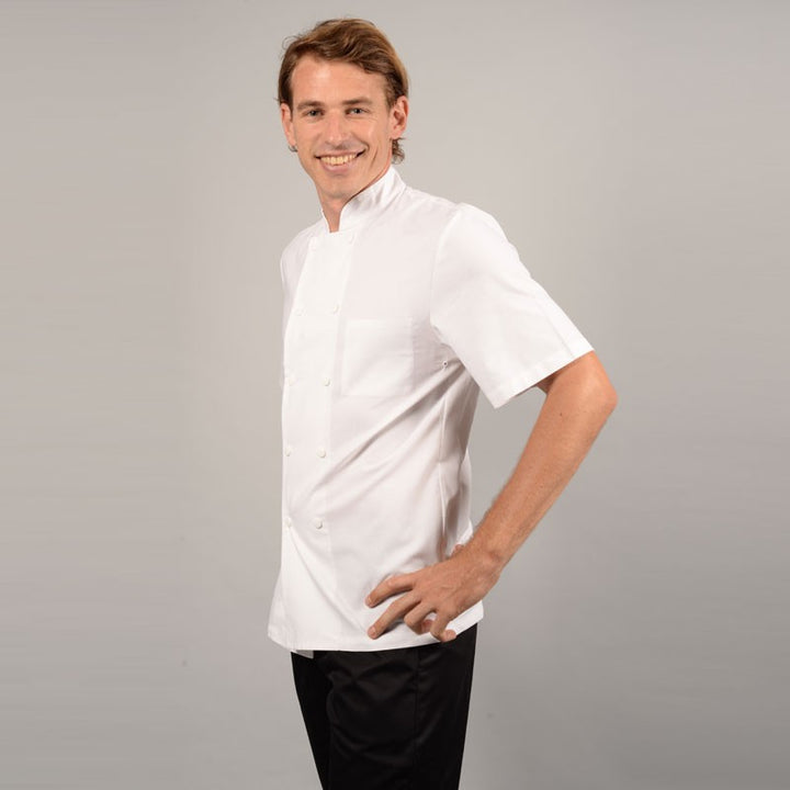 Veste de Cuisine Coton 100% Toile profil 2, manches courtes