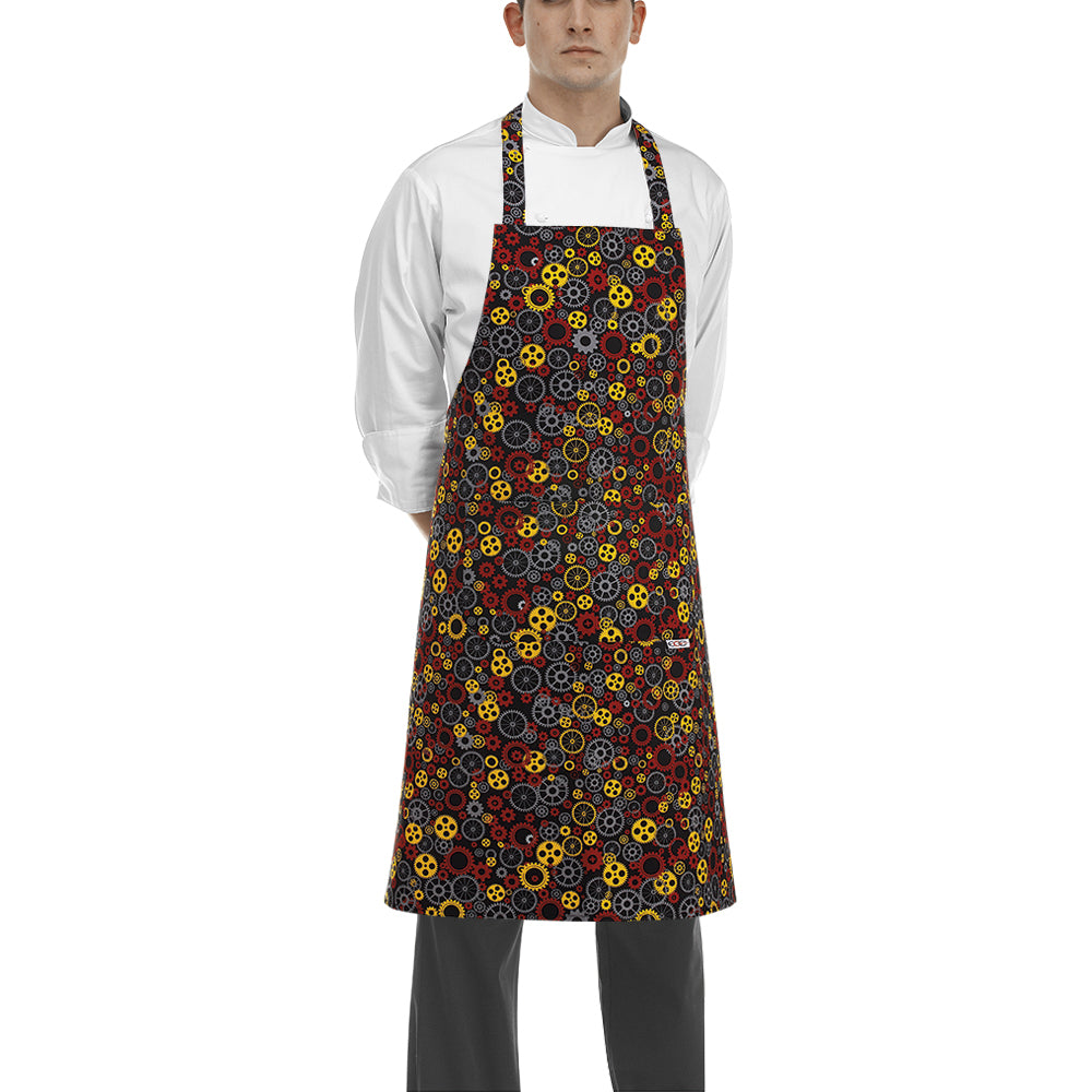 Tablier à Bavette à Motifs 100% Coton - EGOCHEF