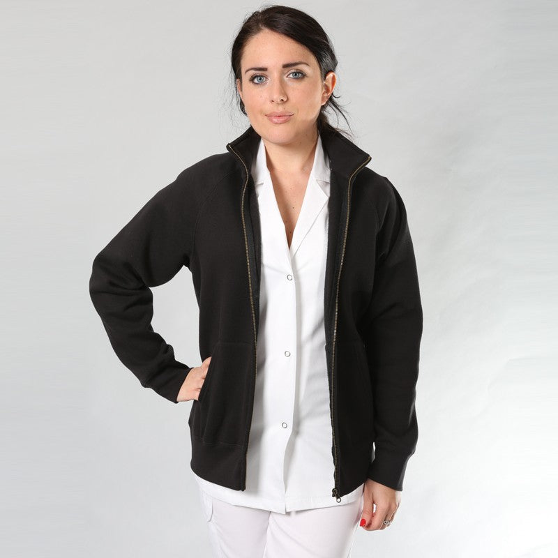 Veste femme zippée noire ou blanche