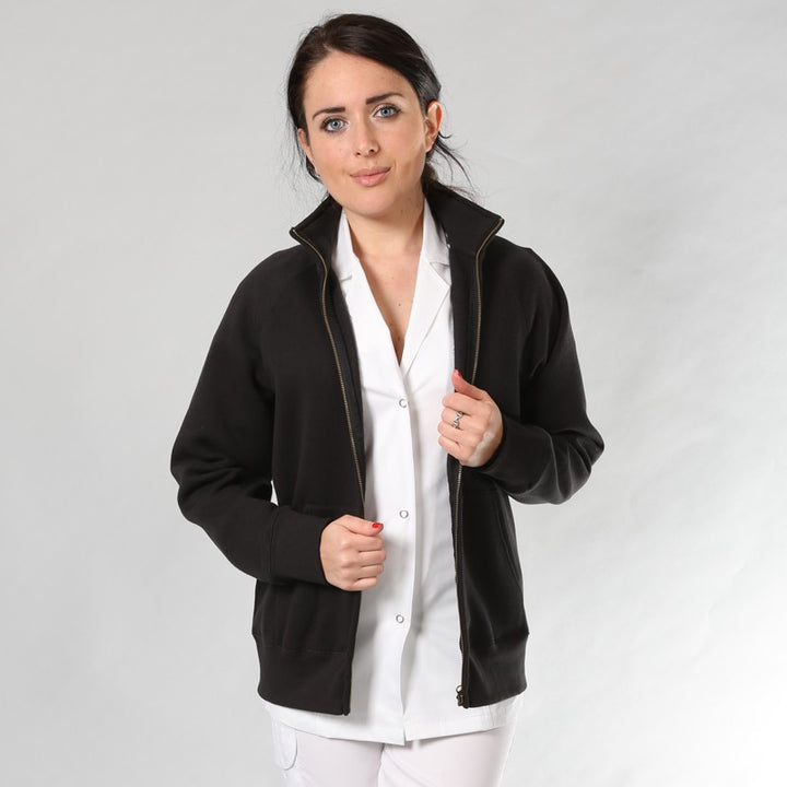Veste femme zippée noire ou blanche