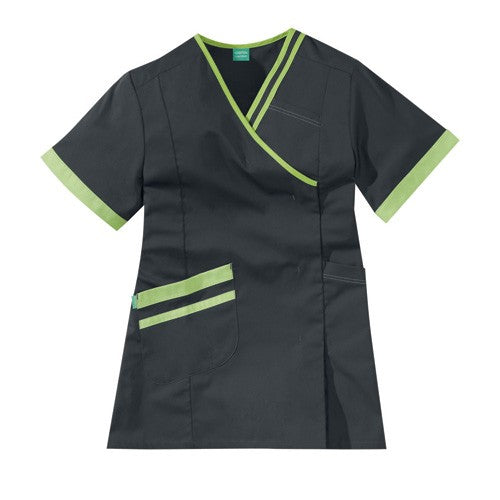 blouse esthéticienne noire et rose Lafont