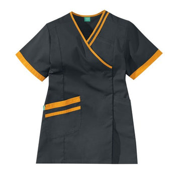 blouse esthéticienne noire et rose Lafont