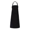 Tablier à Bavette Galanga Rayé Noir et Blanc - LAFONT CUISINE
