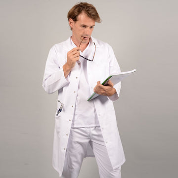Blouse Blanche Médicale Longue promotion pas chèr homme blanc