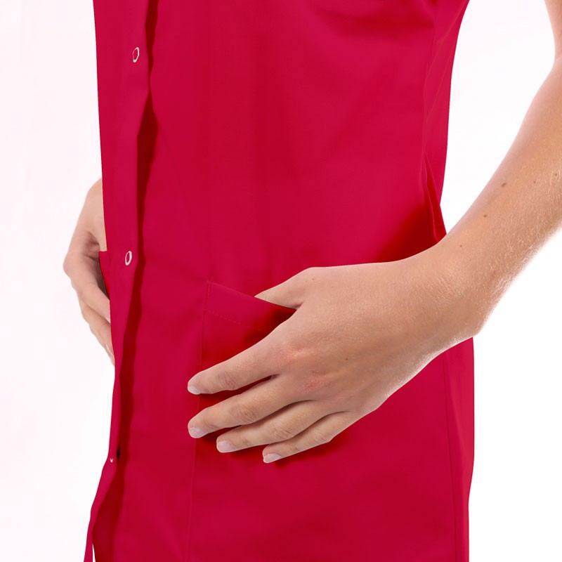 Blouse médicale rose  femme manche courte promo confort pas cher