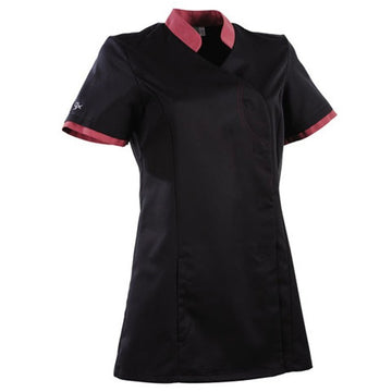 Blouse clemix cintrée 2LIN Noire et Rose cassis