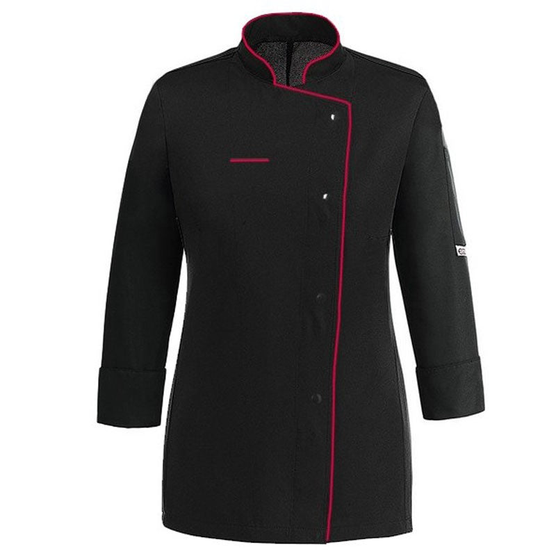Veste de cuisine femme liseré fushia Elisa - ML