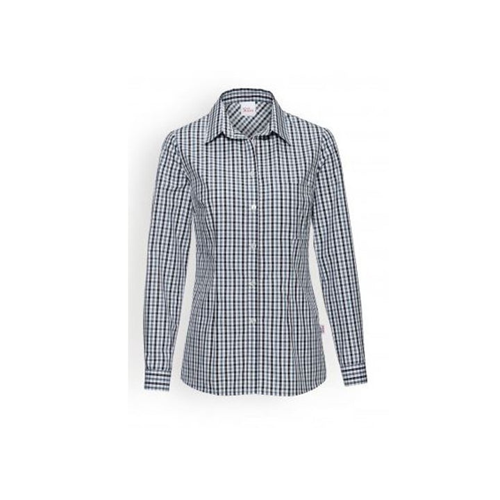 Chemisier à carreaux blanc/gris/noir