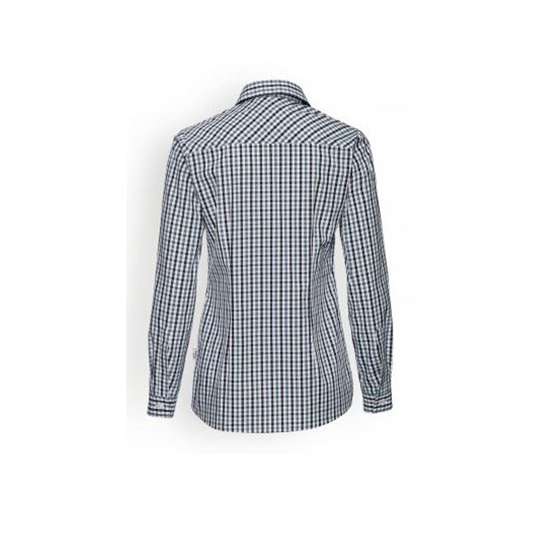 Chemisier à carreaux blanc/gris/noir