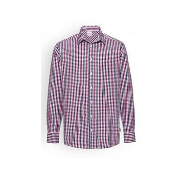 Chemise de serveur à carreaux bleu/rouge/blanc