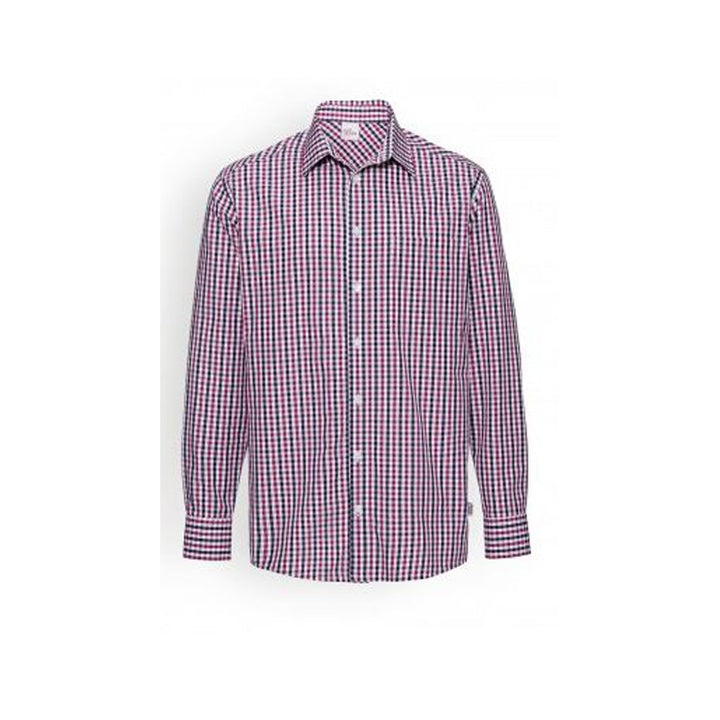 Chemise de serveur à carreaux bleu/rouge/blanc