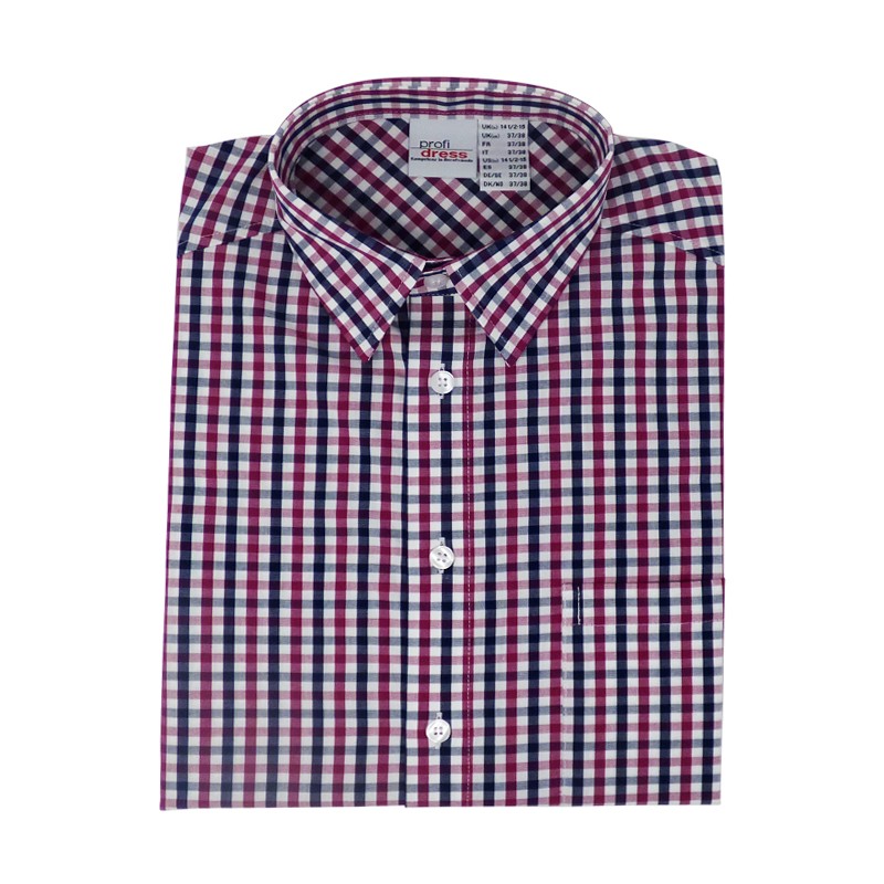 Chemisier à carreaux bleu/rouge/blanc