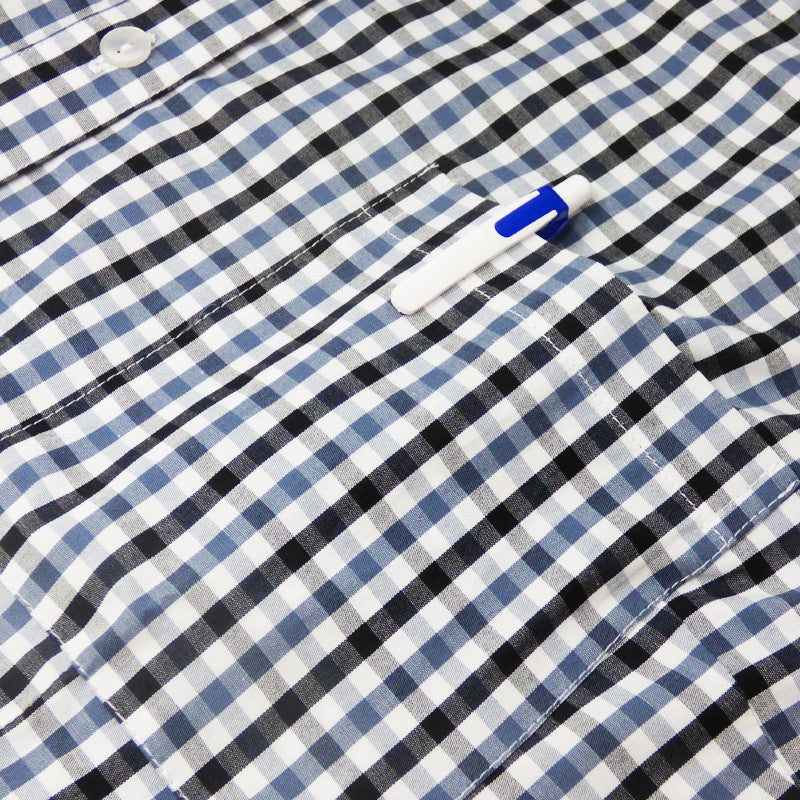 Chemisier à carreaux blanc/gris/noir