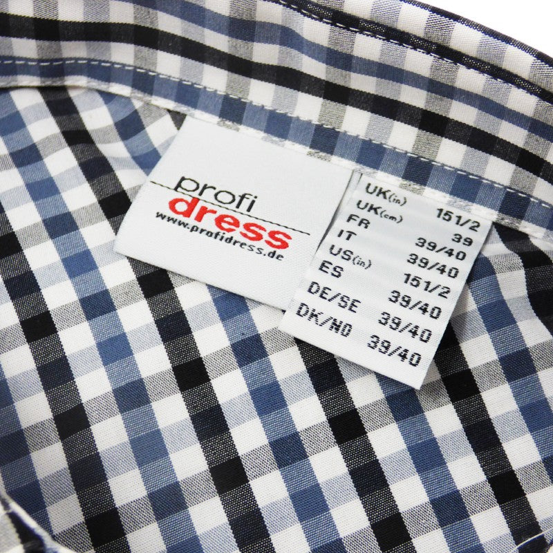 Chemisier à carreaux blanc/gris/noir