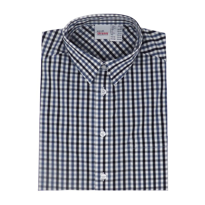 Chemisier à carreaux blanc/gris/noir