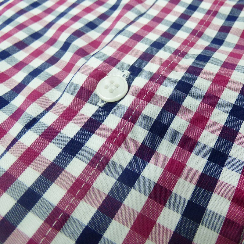 Chemise de serveur à carreaux bleu/rouge/blanc