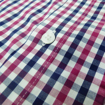 Chemise de serveur à carreaux bleu/rouge/blanc