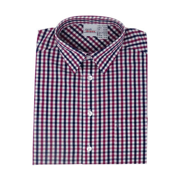 Chemise de serveur à carreaux bleu/rouge/blanc
