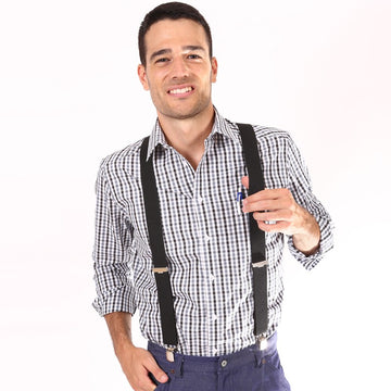 Chemise de serveur à carreaux blanc/gris/noir