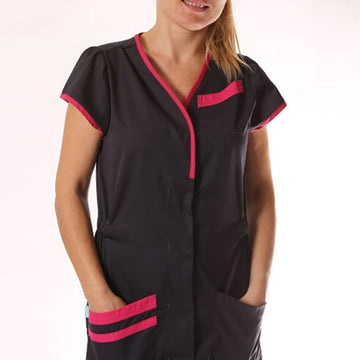 Blouse de Travail Noire fushia