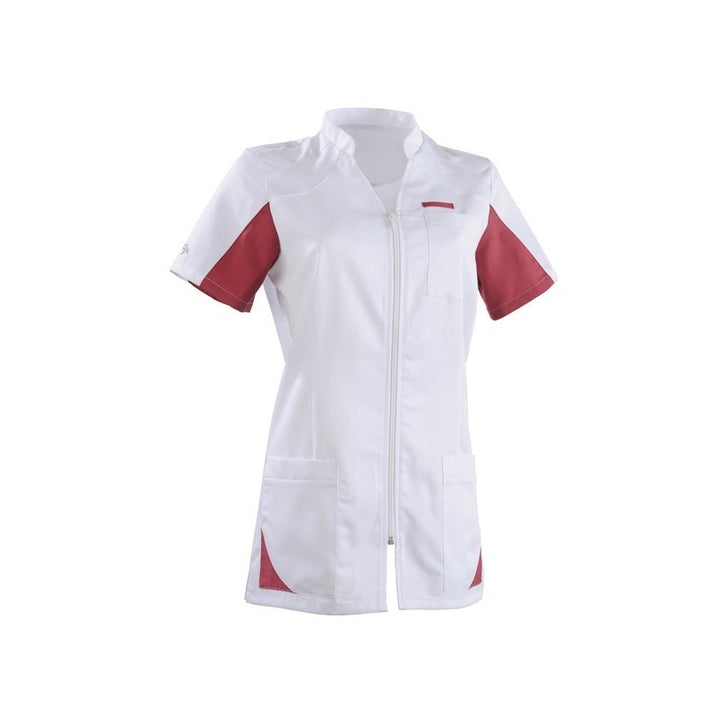 Blouse médicale 2SAN blanc & cassis promotion