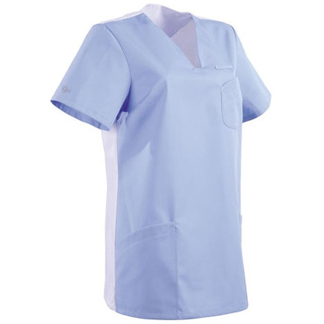 Tunique médicale bleu ciel et blanche 2MAT