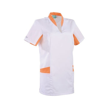 Tunique médicale blanche et orange 2LAU