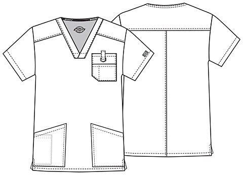 Tunique médicale bleu royal homme col V 3 poches