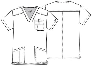 Tunique médicale bleu royal homme col V 3 poches