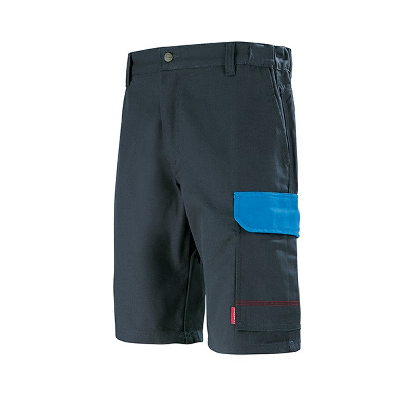 Bermuda de travail CHARBON/AZUR 1COB28CP