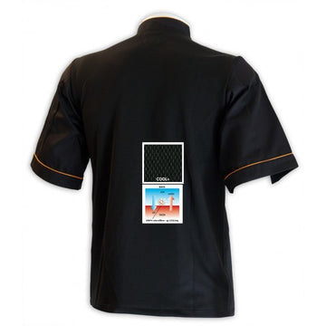 Veste de cuisine grande taille noire dos