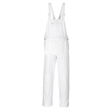 Cotte à bretelles pour peintre blanche