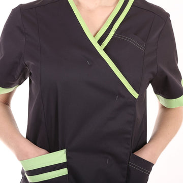 Blouse carbone et verte Lafont