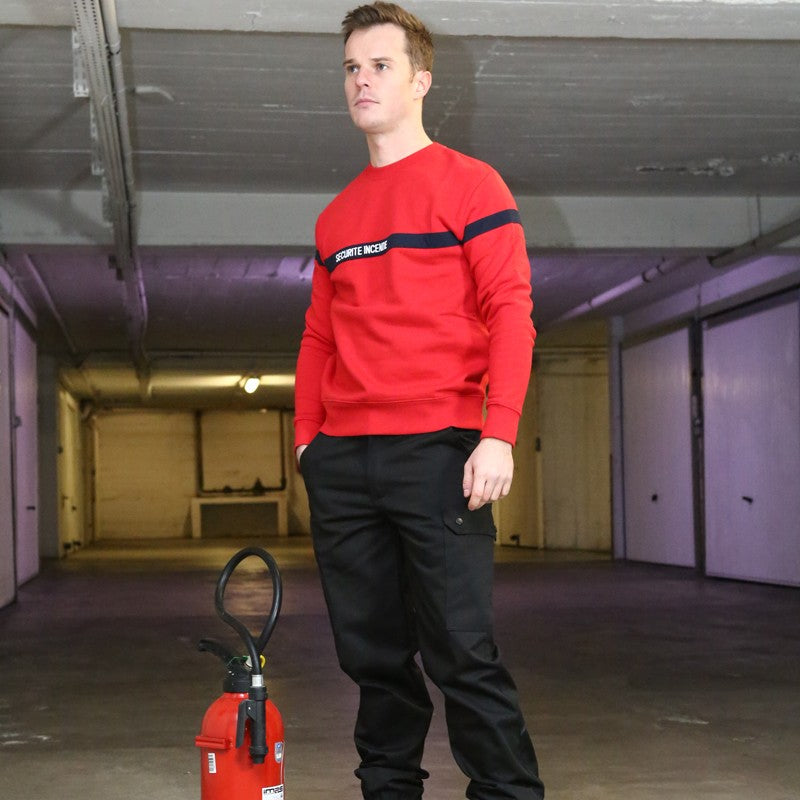 Pullover sécurité incendie rouge