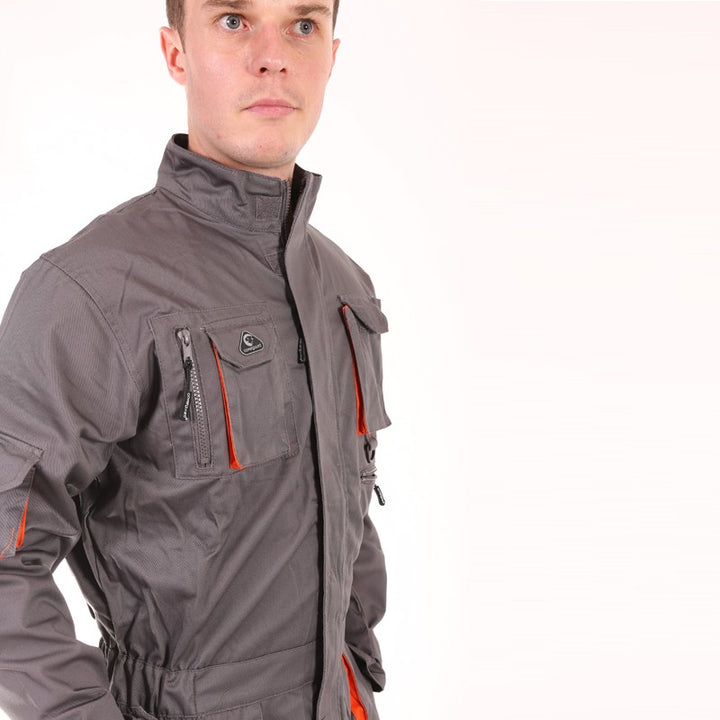 Combinaison de travail gris & orange 8PADCL