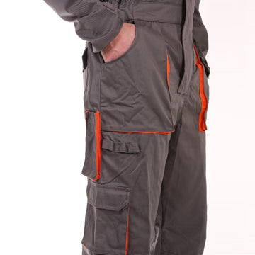 Combinaison de travail gris & orange 8PADCL