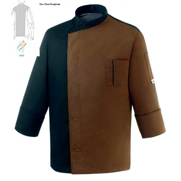 Veste de pâtissier Marron Noir Respirante