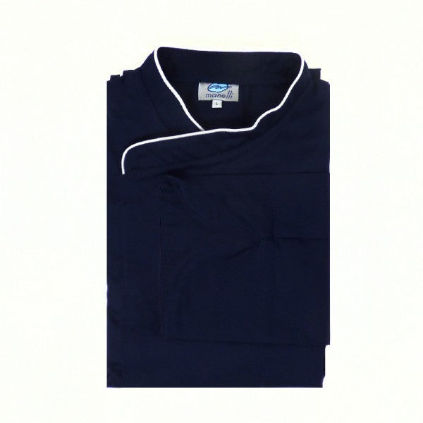 Veste de cuisine bleue liseré blanc OCEAN