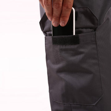 Pantalon de boucher gris poches latérales