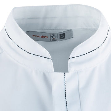 Veste de cuisine ALDRIN Robur, polycoton, col pratique, parfait pour l'été