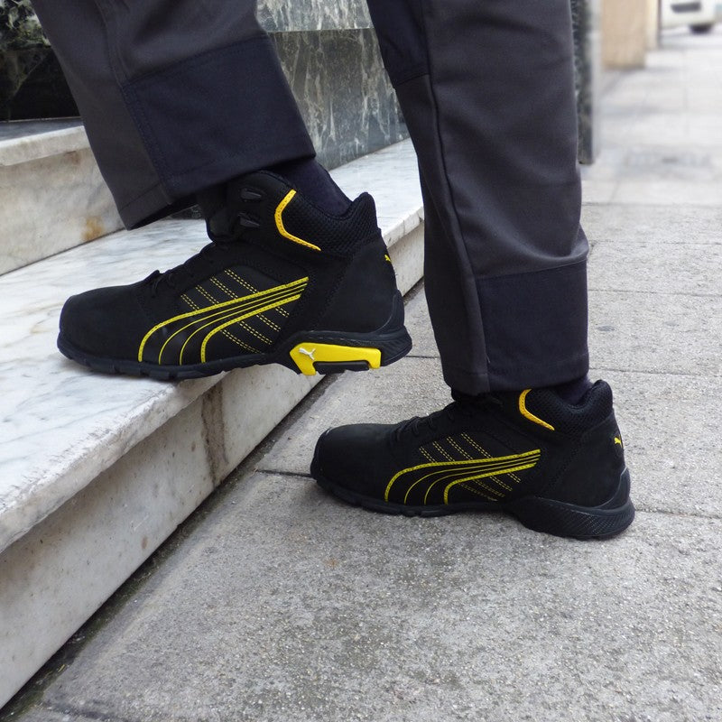 Chaussures de sécurité montantes Puma Amsterdam mid S3 SRC, manutention, chantier ou magasiniers