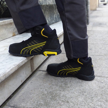 Chaussures de sécurité montantes Puma Amsterdam mid S3 SRC, manutention, chantier ou magasiniers