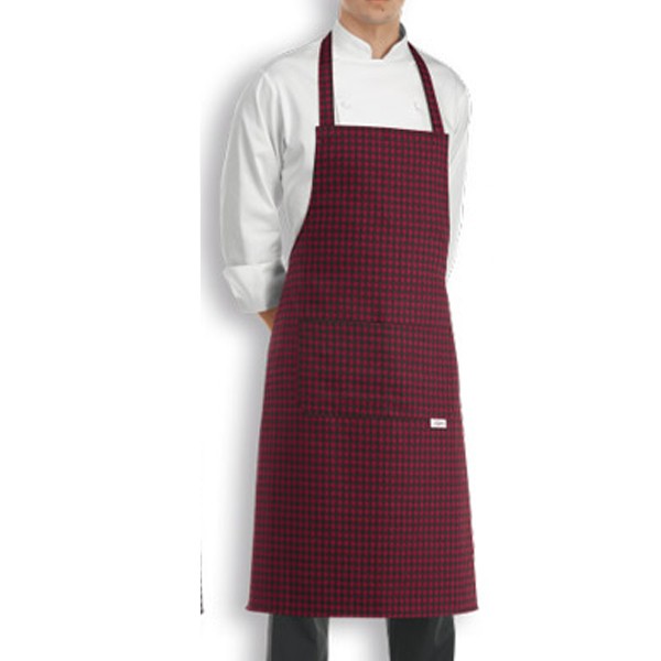 Tablier de Cuisine pied de poule rouge