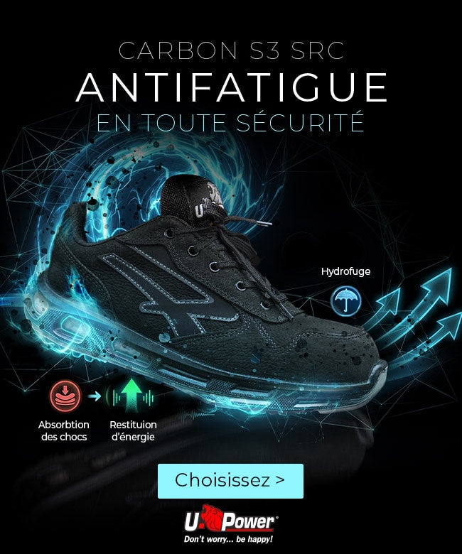 Chaussures de Sécurité Anti-Fatigue CARBON S3 SRC - UPOWER