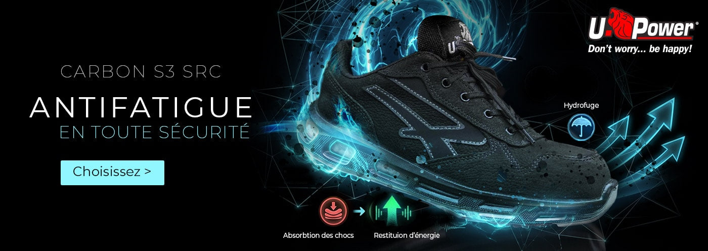 Chaussures de Sécurité Anti-Fatigue CARBON S3 SRC - UPOWER