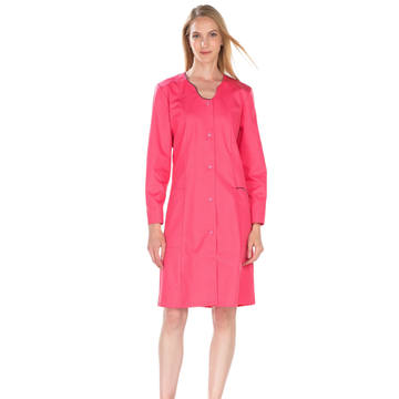 Blouse femme de chambre manches longues ANEMONE RÉMI fuchsia et iris