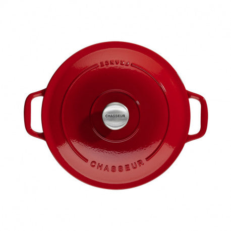 Cocotte Ronde Ø22cm Fonte Émaillée Rouge Rubis 3,2L - CHASSEUR - 2